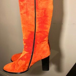 Knee high suede boots